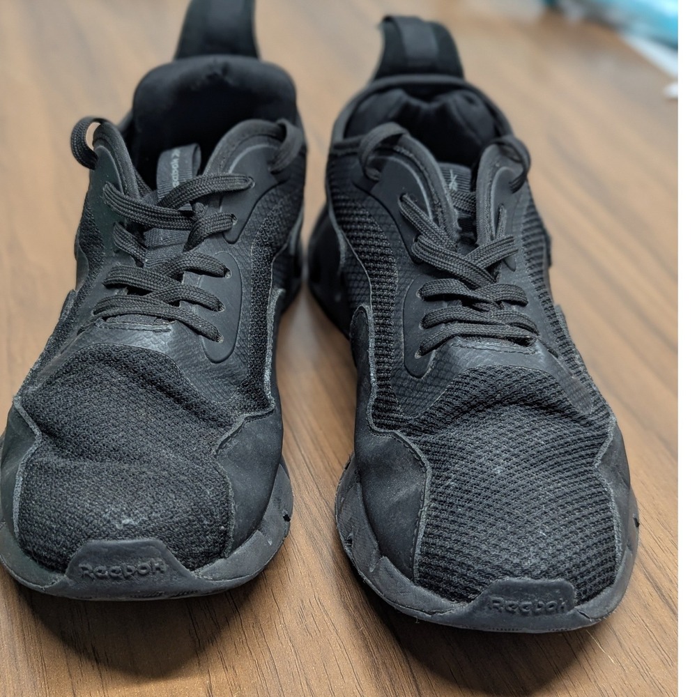 Reebok Zig Dynamica 4 Mens Triple Black Running Shoes Size 11 FFC0096069
